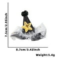 thumbnail image 2 of Fiudx Pinza para El Pelo de Año Nuevo, Diseño Único con Visera Dorada, Accesorio de Malla Cómodo, Imprescindible para Fiestas, Uso Diario, Eventos Nocturnos o Reuniones Especiales, Ideal para Adultos, 2 of 2