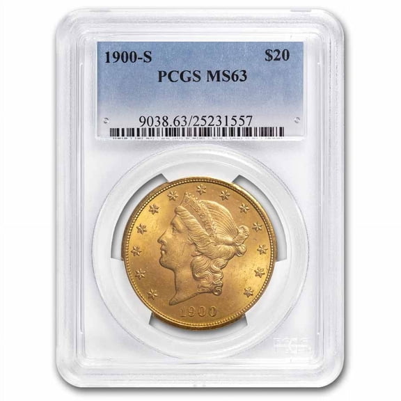 1900-S $20 Liberty Gold Double Eagle MS-63 PCGS
