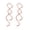 Rose gold, variant on Handmade Twisted Spiral-Earrings for Women Stainless Steel Threader Dangle Earrings Minimal-Jewelry Linear Earrings