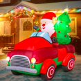 thumbnail image 1 of Thuodo Papá Noel inflable para decoración exterior, 2 m, con LED, 1 of 7