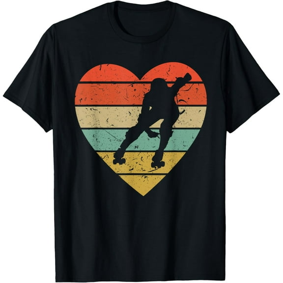 Roller Derby Vintage Design Retro Skater Player Heart Sport T-Shirt