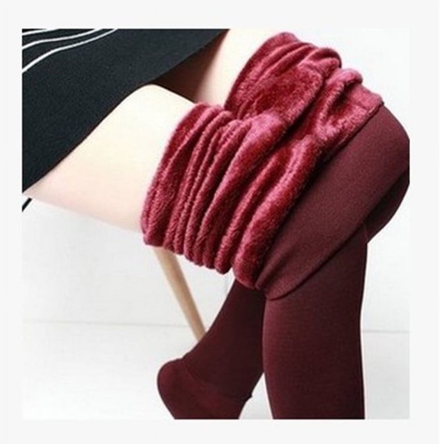 Prendas de abrigo Otoño e Invierno 200g Leggings de terciopelo perlado para mujer con forro polar grueso y cálido 300g Calcetines de pisar