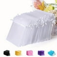 thumbnail image 2 of CUITING 50pcs Organza Drawstring Bags - 5x7 Inches Sheer Organza - For Jewelry Storage & Gift Packaging - Perfect for Christmas Halloween Weddings Birthdays - Ideal Gift for Mom Dad, 2 of 7