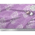 thumbnail image 3 of Soimoi Polyester Crepe Fabric Filigree Damask Print Fabric by The Yard 42 Inch Wide, 3 of 3