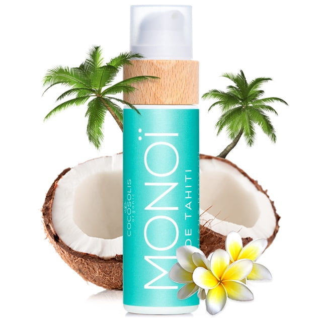 COCOSOLIS MONOI Acelerador de bronceado XL - Aceite bronceador orgánico con vitamina E y aceite de monoi de Tahití para un bronceado rápido e intensivo - Potenciador del bronceado para un bronceado ch