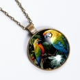 thumbnail image 2 of Parrot Necklace Personalized Custom Photo Round Pendant Adjustable Stainless Steel Necklaces with Gift Box for Men Women Mothers Valentine's Jewelry Gift, 2 of 6