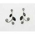 thumbnail image 4 of Faship Gorgeous Black Rhinestone Crystal Floral Necklace Earrings Set, 4 of 5
