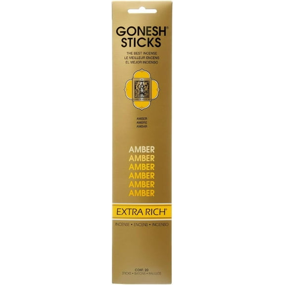 Gonesh Extra Rich Amber Incense 20 Sticks