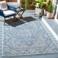 thumbnail image 2 of SAFAVIEH Courtyard Joey Medallion Indoor/Outdoor Area Rug, Light Grey/Navy, 6'7" x 6'7" Square, 2 of 6