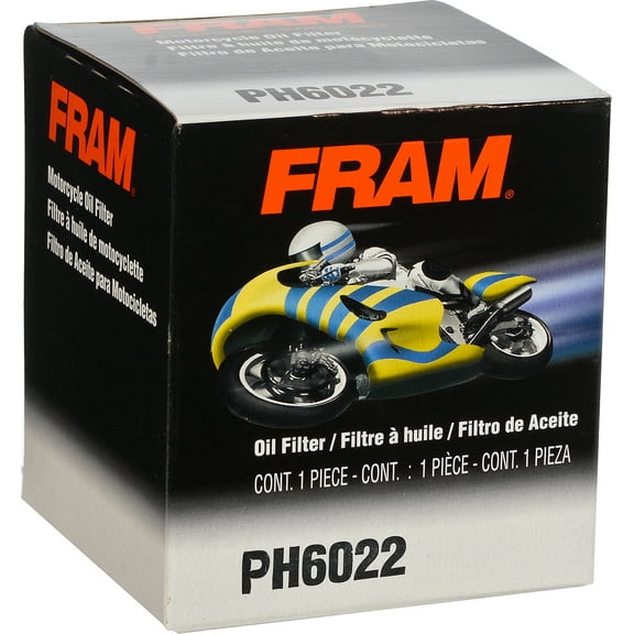 FRAM Motorcycle/ATV Oil Filter, PH6022 for Select Buell, Harley-Davidson, Indian, Moto Guzzi and Yamaha Models