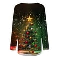 thumbnail image 4 of Christmas Tree Graphic Sweatshirt for Women Long Sleeve Pullover Holiday Tunic Tops Winter Casual Crewneck Sweater, 4 of 4