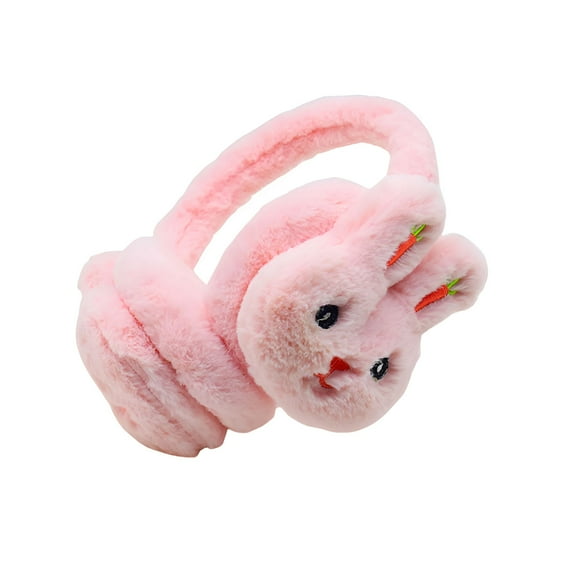 TELOLY Kids Winter Earmuffs Plush Warm Cute Rabbit Ear Warmers Earflap Cute Cartoon Earmuff for Boys Girls Baby Toddlers