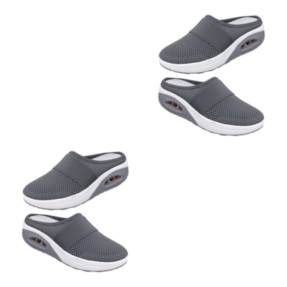 Qarigey Zapatillas de cuña para mujer, zapatos informales de malla con cojín, sandalias, zapatillas de deporte para el hogar Type2 NO2