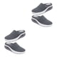 thumbnail image 4 of Minnieouse Zapatillas de cuña para mujer, zapatos informales de malla con cojín de aire, transpirables, sandalias, plataforma, ligeras, Gris 36 yardas 2piezas, 4 of 6