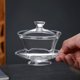thumbnail image 5 of 1 juego de taza de té con tapa y platillo de vidrio transparente para té Kung Fu, 5 of 5