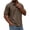 Brown, variant on Zimjoy Mens Casual Polo Shirts Classic Button Basic Short Sleeve Shirt Solid Color Retro Tees Golf Stylish Tops, Black L