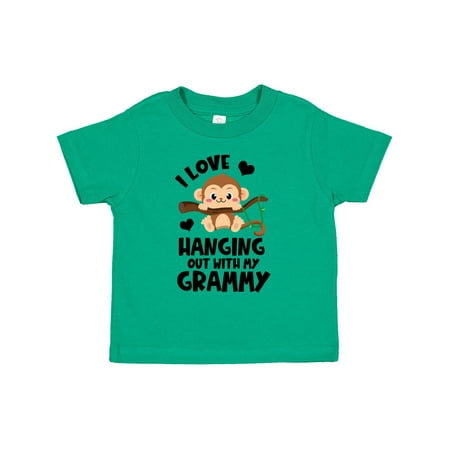

Inktastic Monkey I Love Hanging out with My Grammy Gift Toddler Boy or Toddler Girl T-Shirt