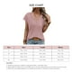 thumbnail image 5 of Blusa de Manga corta Nikou con encaje para mujer color puro, 5 of 6