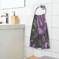 thumbnail image 3 of Yayeee 2 Pack Hand Towels for Bathroom 100% Cotton 16" x 28" Soft Absorbent Kitchen Towel, Black Roses, 3 of 7
