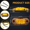 thumbnail image 2 of 10 Pieces 2.5 Inch 2 Diode Trailer Marker Lights Waterproof LED Trailer Side Marker Light Oval Trailer Running Lights for Truck RV Exterior Marker Lights Accessories(Amber), 2 of 6
