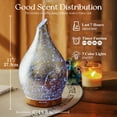 thumbnail image 7 of Porseme 280ml Essential Oil Diffuser, Glass Aromatherapy Diffusor, Ultrasonic Cool Mist Aroma Humidifier with Timer ,Waterless Shut-Off for Home(Silverplated), 7 of 7
