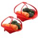 thumbnail image 1 of 2pcs silicone steamers heat-resistant with safety handles, 1 of 5