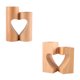 thumbnail image 3 of Ounissouiy Paquete de 2 candelabros para sala de estar, dormitorio, comedor, corazón hueco, candelabros de madera, vacaciones, bodas, Kits y herramientas para tallar Ronda, 3 of 6