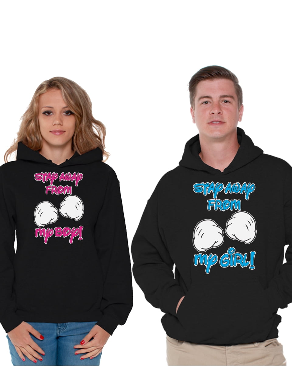 Awkward Styles Couple Hoodies Stay Away from My Boy Sweatshirt Stay Away from My Girl Sweater Matching Couple Boyfriend Girlfriend Hoodies Valentine's