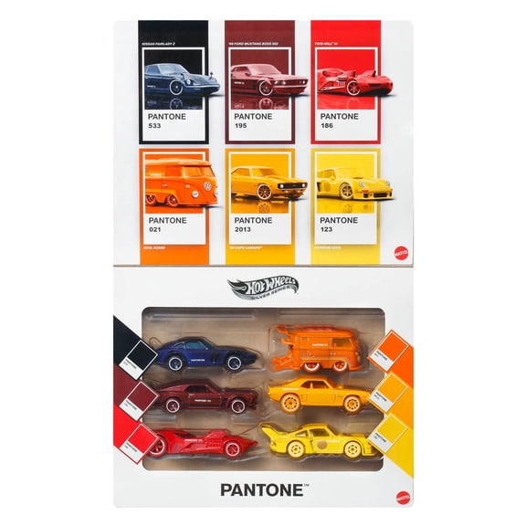 Hot Wheels Pantone Multipack of Toy Cars & Van, 1:64 Scale Die-Cast Vehicles