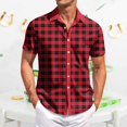 thumbnail image 2 of Yiaimeir Men's Casual Short-sleeved Shirt Slim Fit Stylish Men's Hawaiian Print，Size M-3XL, 2 of 5
