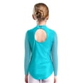 thumbnail image 2 of TiaoBug Girls' Gymnastics Bodysuit Acrobatics Ballet Unitard Tumbling Sports Dance Workout Wear Blue Green 16, 2 of 7