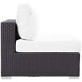 thumbnail image 2 of Modway Convene Aluminum and Rattan Patio Armless Chair in Espresso/White, 2 of 4