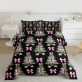 thumbnail image 2 of Manfei Christmas Tree 3 Pieces Queen Comforter Set for Female Men Adults,Xmas Festival Ultra Soft Bedding Sets,Kawaii Pink Bowknot Bedding Comforter Set Breathable,Breathable Home Decor,Reversible, 2 of 8