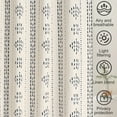thumbnail image 5 of Alishomtll Boho Farmhouse Curtains Linen Light Filtering Black Geometric Striped Window Drapes ,52"x84", 2 Panels, 5 of 10