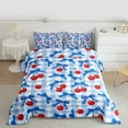 thumbnail image 2 of Feelyou Blue Bowknot Cherry Twin Comforter Sets, Fairy Princess Bedding Set, 2-Piece, 2 of 8