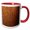 Red/White, variant on 3drose, Image of Copper Color Glittery Look, 11oz Two-tone Red Mug