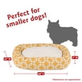 thumbnail image 3 of Majestic Pet Sherpa Links Bagel Pet Bed for Dogs, Calming Dog Bed Washable, Small, Yellow, 3 of 5