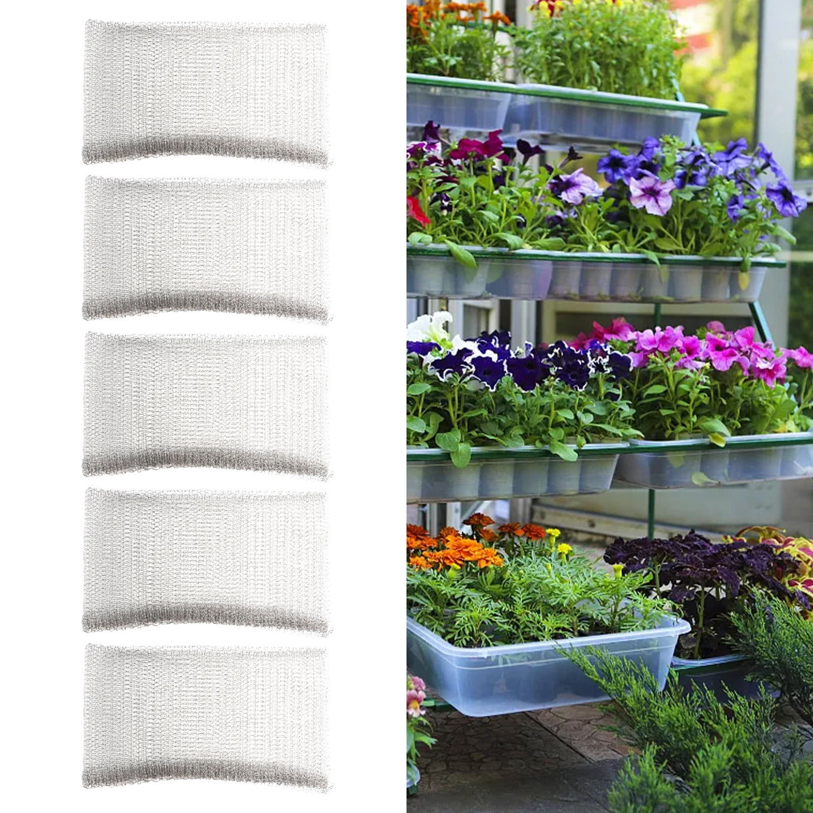 5 Pcs 5 Gallon Root Guard Gopher Proof Wire Basket Mole and Vole Mesh Wire Baskets Underground Stainless Steel Wire for Plants Root Protection