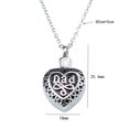 thumbnail image 6 of Huanledash Heart Shape Dad Keepsake Ashes Cremation Pendant Memorial Urn Necklace Jewelry, 6 of 6