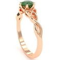 thumbnail image 5 of Celtic Trinity Knot Emerald Engagement Ring In 14k Rose Gold, 5 of 6