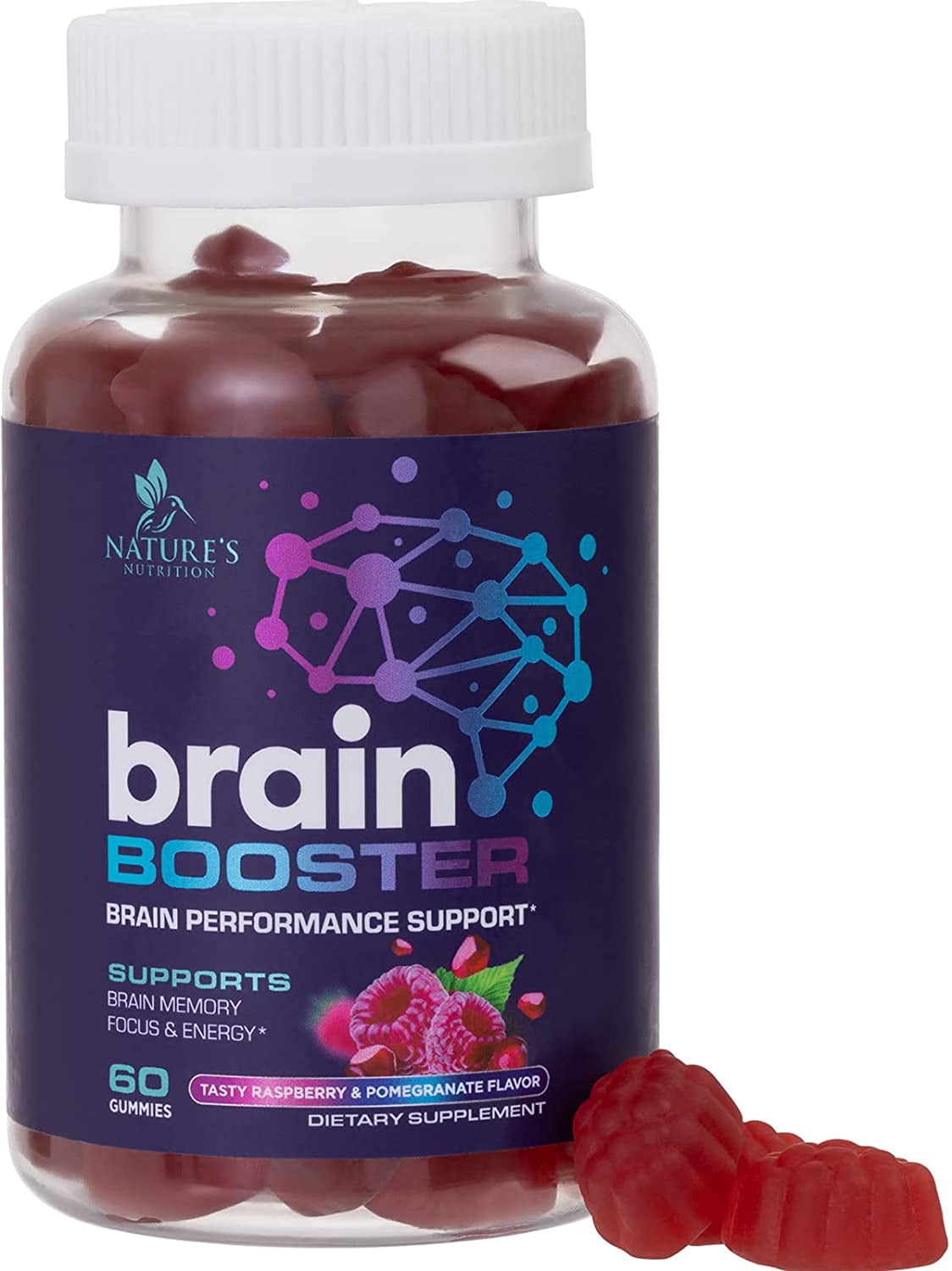 Brain Booster Gummies Brain Supplement with B12 For Energy and