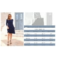 thumbnail image 5 of Asklazy Women's Round Casual Dress Neck 3/4 Sleeves A-line Tshirt Dress with Pocket,US Size,M,Navy blue, 5 of 9