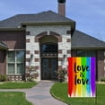 thumbnail image 2 of Newhomestyle Love is Love Rainbow Garden Flag ,Pride Gay Pride Lesbian LGBT, Yard Flag Outdoor Decoration 12×18 Inch, 2 of 5