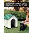 thumbnail image 2 of RED VELVET Casa Perro Casetas de Plástico Exteriores, Resistente al Agua y Clima,Fácil de Montar, Jardín, Patio y Exterior (Verde, Chica), 2 of 6