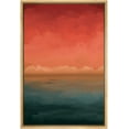 thumbnail image 3 of PixonSign Framed Canvas Print Wall Art Abstract Ocean Horizon Landscape Scenic Shapes Illustrations Modern Art Contemporary Dramatic Multicolor for Living Room, Bedroom, Office - 24"x36" Natural, 3 of 5