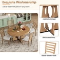 thumbnail image 3 of HighSound 5-Piece Dining Table Set, Mid-Century Wood Kitchen Table with Extendable Dining Table & 4 Upholstered Dining Room Chairs, Natural, 3 of 9