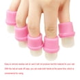 thumbnail image 4 of Qarigey Clips de plástico para quitar esmalte de uñas, 10 piezas, portátiles, reutilizables, lavables, para salón de uñas, tapas para remojo Juegos de manicura rosado barril Qarigey CE1713-01B, 4 of 6