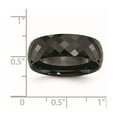 thumbnail image 2 of Ceramic Black Faceted 7.5mm Polished Band Ring Size 9.5 Ring for Women and Men, 2 of 2