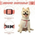 thumbnail image 5 of PUPTECK No Pull Dog Harness Reflective Adjustable Basic Nylon Step in Puppy Vest Outdoor Walking with ID Tag,M Size,LightPink, 5 of 6