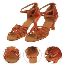 MLINS Dancer Performance Latin Dance Shoes Size 5 Golden